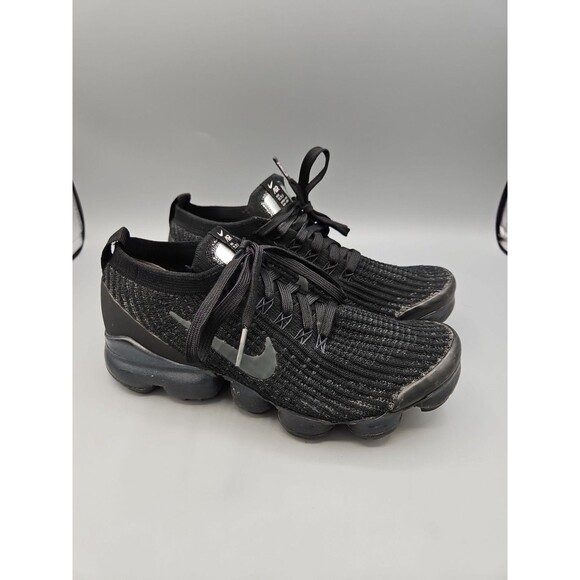 Nike Air Vapormax Flyknit 3 Triple Black Grey Women’s Size 7 AJ6910-002 - Picture 1 of 12